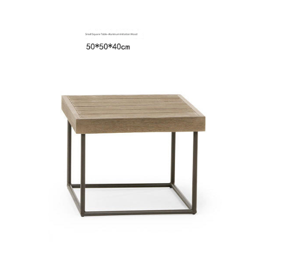 Teak & Aluminum Outdoor Sofa Set with Coffee Table – Weatherproof Garden Lounge Furniture