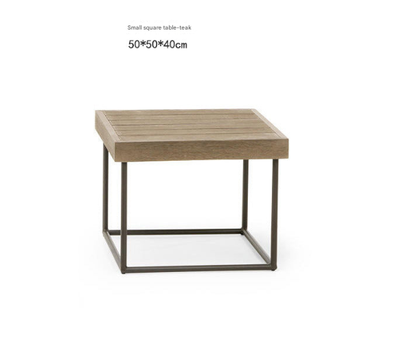 Teak & Aluminum Outdoor Sofa Set with Coffee Table – Weatherproof Garden Lounge Furniture