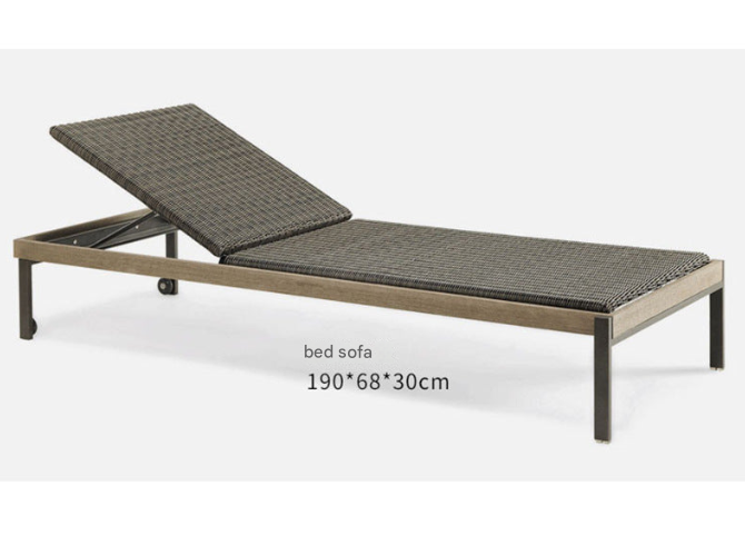 Teak & Aluminum Outdoor Sofa Set with Coffee Table – Weatherproof Garden Lounge Furniture