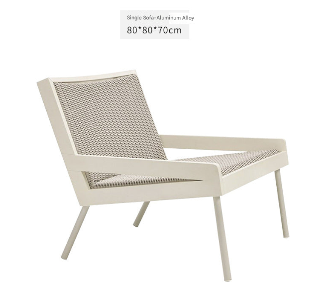 Teak & Aluminum Outdoor Sofa Set with Coffee Table – Weatherproof Garden Lounge Furniture