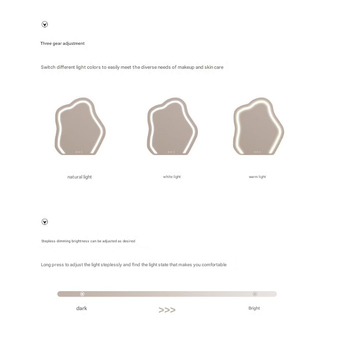 Black Luxury Dresser with Cloud Mirror & 6 Drawers – Modern Vanity Table Set