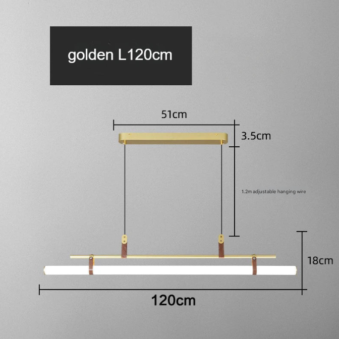 Modern Nordic Linear LED Pendant Light for Kitchen Island & Dining