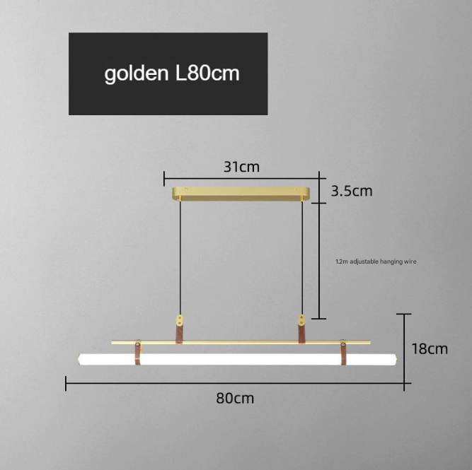 Modern Nordic Linear LED Pendant Light for Kitchen Island & Dining