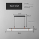 Gold Leather Strap LED Tube Pendant Light – Modern Linear Chandelier for Dining & Office
