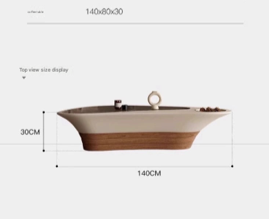 Italian Minimalist Creative Coffee Table with Glass Top – Luxury Wabi-Sabi Living Room Design