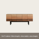 Modern Minimalist Solid Wood TV Cabinet – Black Walnut Media Console with Storage