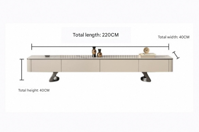 Italian Light Luxury TV Cabinet & Coffee Table – Modern Rock Plate Designer Living Room Set