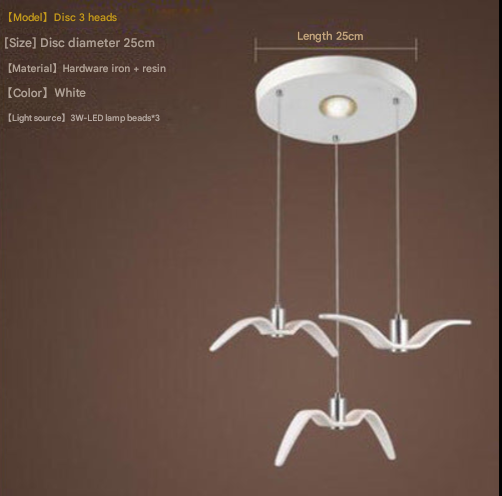 Nordic Seagull Pendant Light – Modern Bird-Inspired Resin Chandelier for Hotels, Restaurants, Lobbies