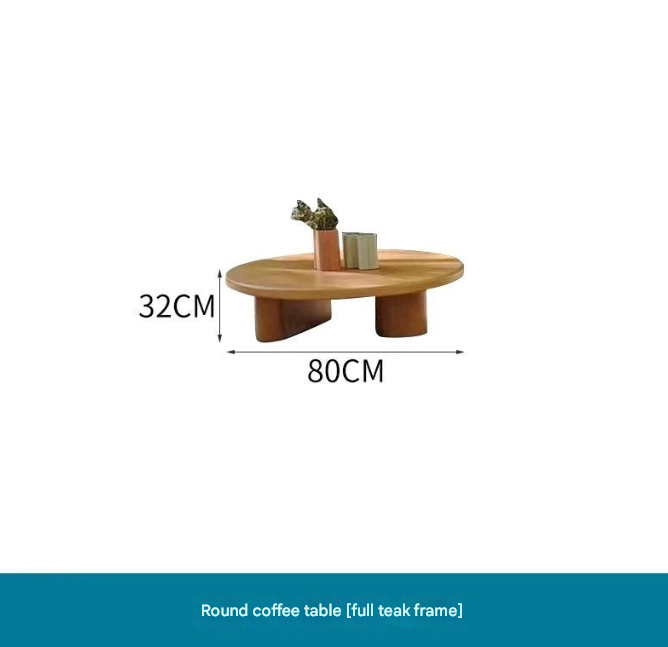 Modern Cloud Shape Outdoor Lounge Set – Teak Base Garden Sofa with Coffee Table