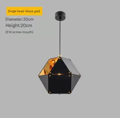 Geometric DNA Design Pendant Light - Modern Art Deco Style