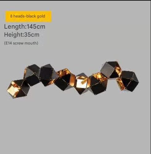 Geometric DNA Design Pendant Light - Modern Art Deco Style