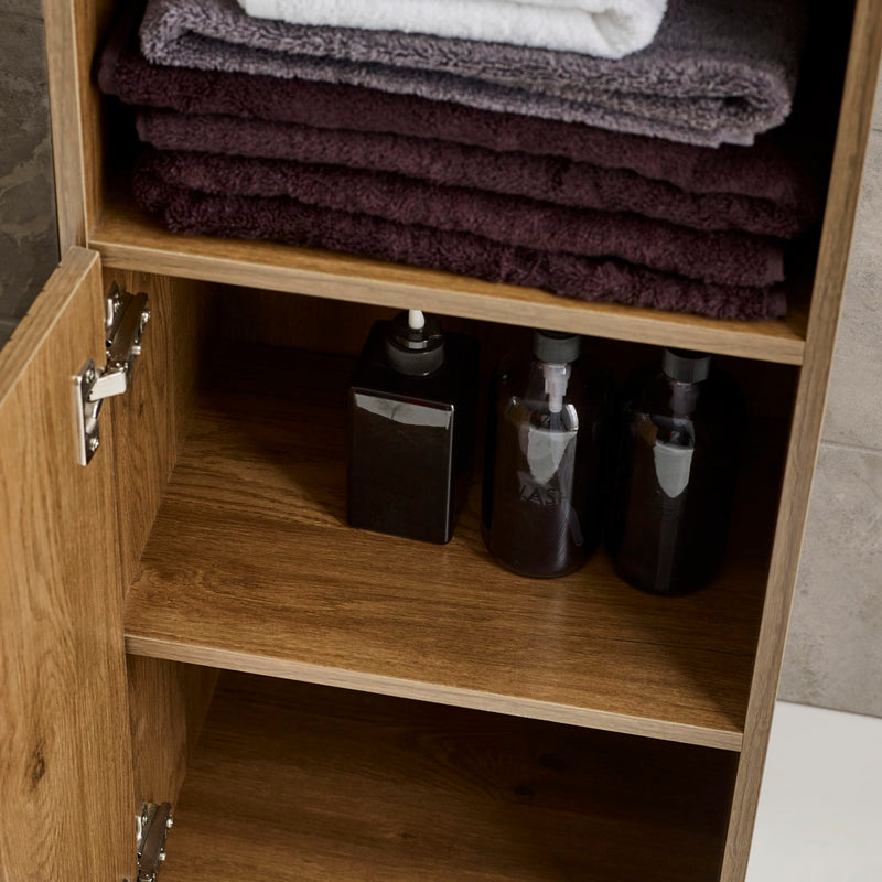 Hampshire 40cm Tall Bathroom Storage Cabinet - Textured Melamine